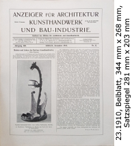 Beiblatt, erste Seite, 1910