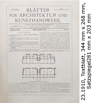 Textteil, erste Seite, 1910